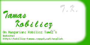 tamas kobilicz business card